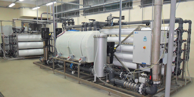 Ultrafiltration system for water demineralization