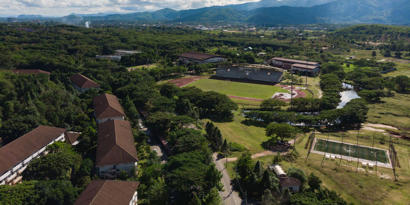 Aerial View of University Campus
