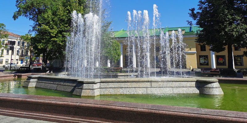 Singing Fountain in Kronstadt, Russia