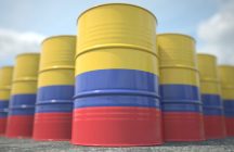 Oil Barrels Painted With Colombian Flag