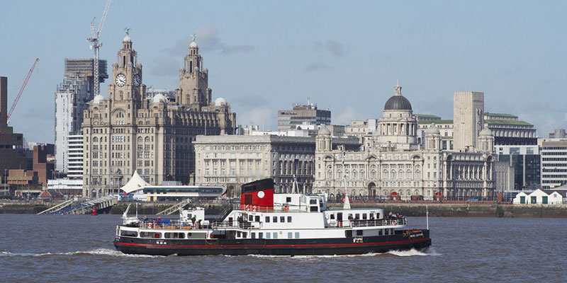 The Mersey River in Liverpool