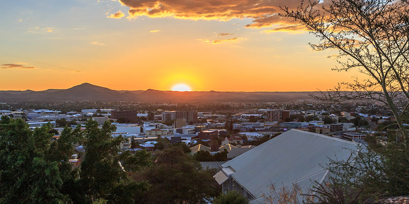 View of Namibian Capital of Windhoek