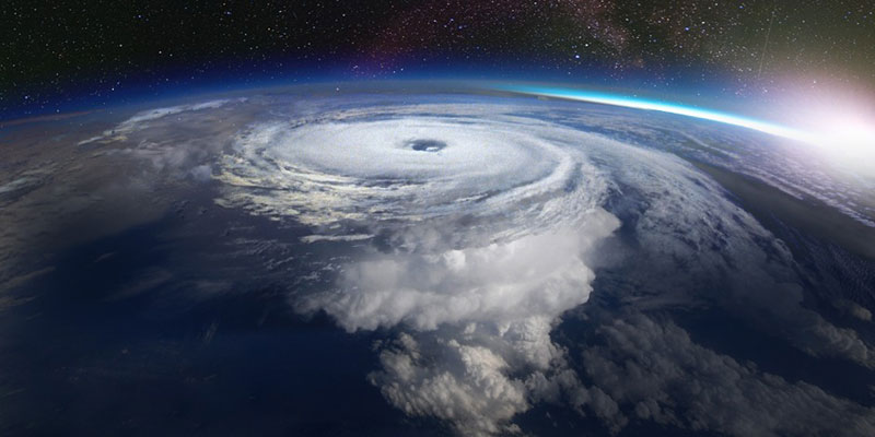 Giant Hurricane Viewed From Space