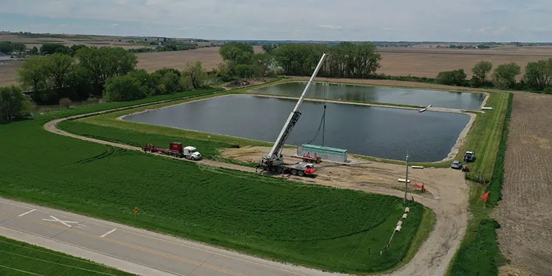 Modular Wastewater Treatment System for Lagoon Upgrade Modular Wastewater Treatment System Installed at Existing Lagoon
