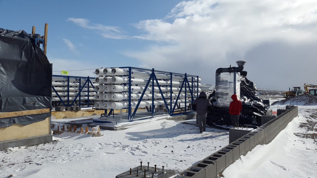Planta de desalinización de agua de mar en Patagonia Argentina