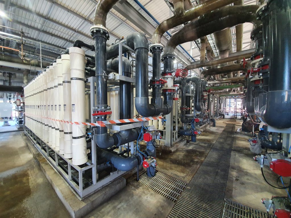 Planta de reúso de efluente tratado con ultrafiltración y UV