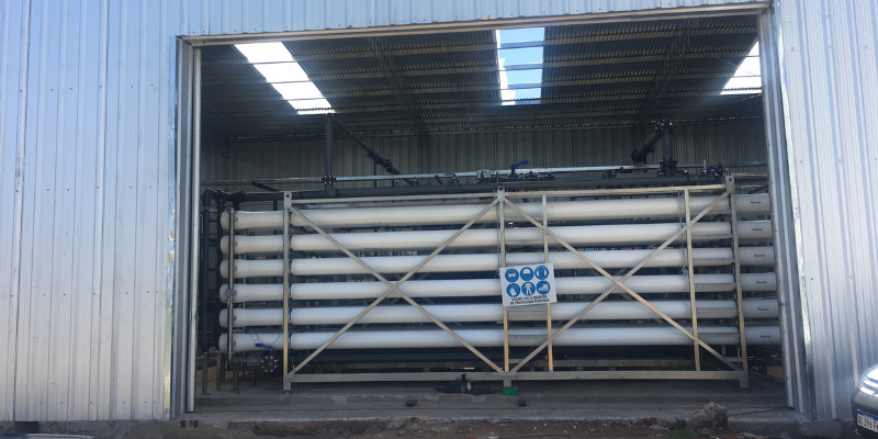 Producción de agua potable con ósmosis inversa a partir de agua de pozo