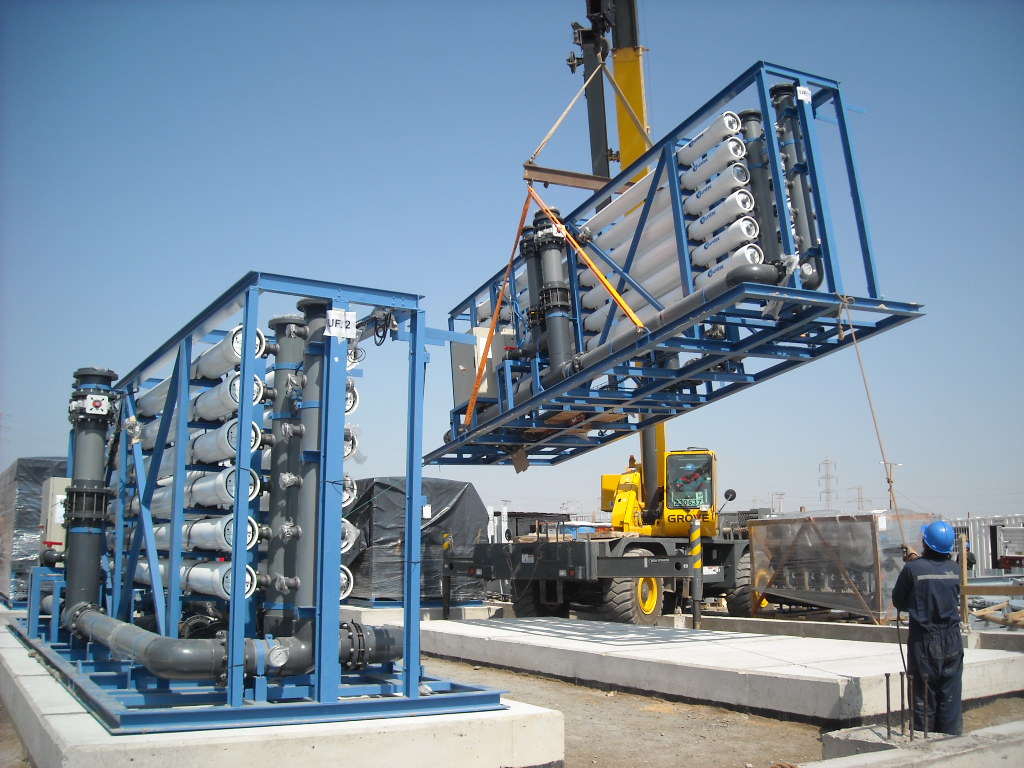 Planta de agua desmineralizada a partir de agua de mar