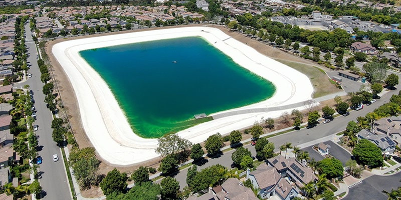 A Water Recycling Reservoir in a California Suburb